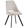 STUHL Teddystoff Beige Pappel Sperrholz  - Beige/Schwarz, MODERN, Holz/Textil (46/85,5/58cm) - MID.YOU