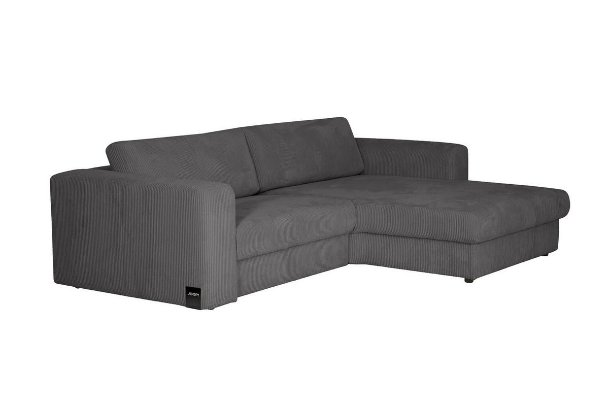 ECKSOFA JOOP Anthrazit Cord  - Anthrazit/Schwarz, KONVENTIONELL, Kunststoff/Textil (269/192cm) - Joop!