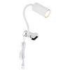 LAMPA SO ŠTIPCOM, GU10, 10/5,5/41,5 cm - biela, Basics, kov/plast (10/5,5/41,5cm) - Globo