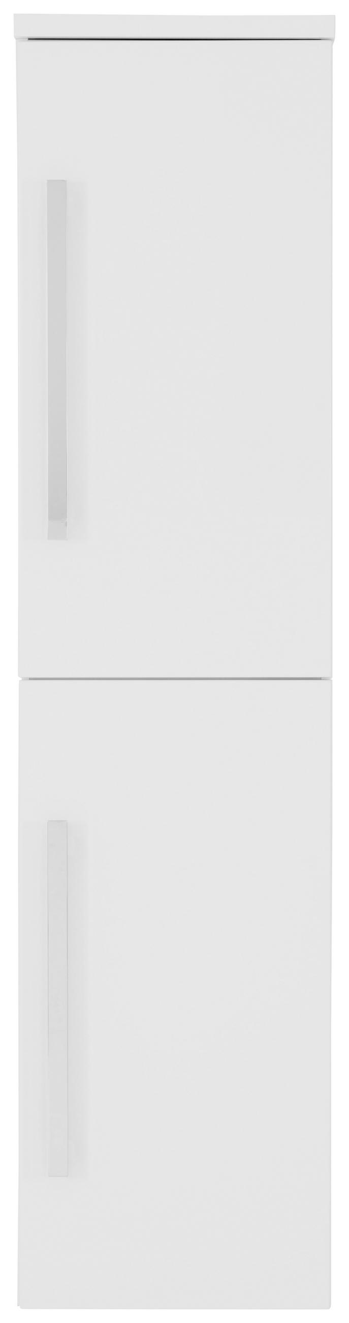 VYSOKÁ SKRINKA, biela, biela, 40/163/33 cm - biela/chrómová, Design, kov/kompozitné drevo (40/163/33cm) - Novel