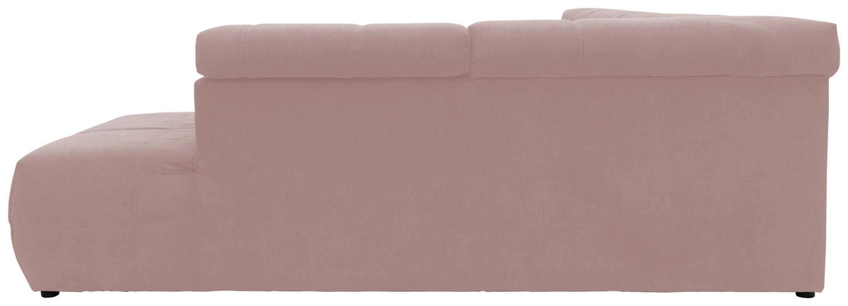 WOHNLANDSCHAFT in Mikrofaser Rosa  - Schwarz/Rosa, Design, Kunststoff/Textil (175/359/228cm) - MID.YOU