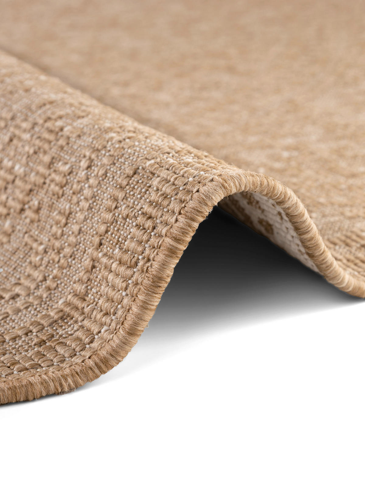OUTDOORTEPPICH 160 cm Duet Weiß, Sandfarben  - Sandfarben/Weiß, Design, Kunststoff (160cm)