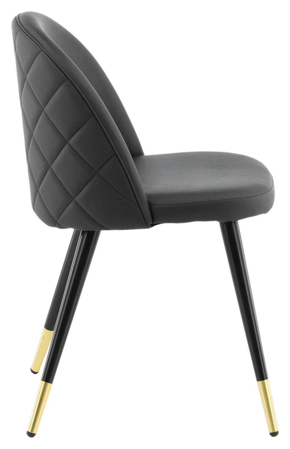 STOLSET stål läderimitation  - svart, Design, metall/textil (50/77/48cm) - Livetastic