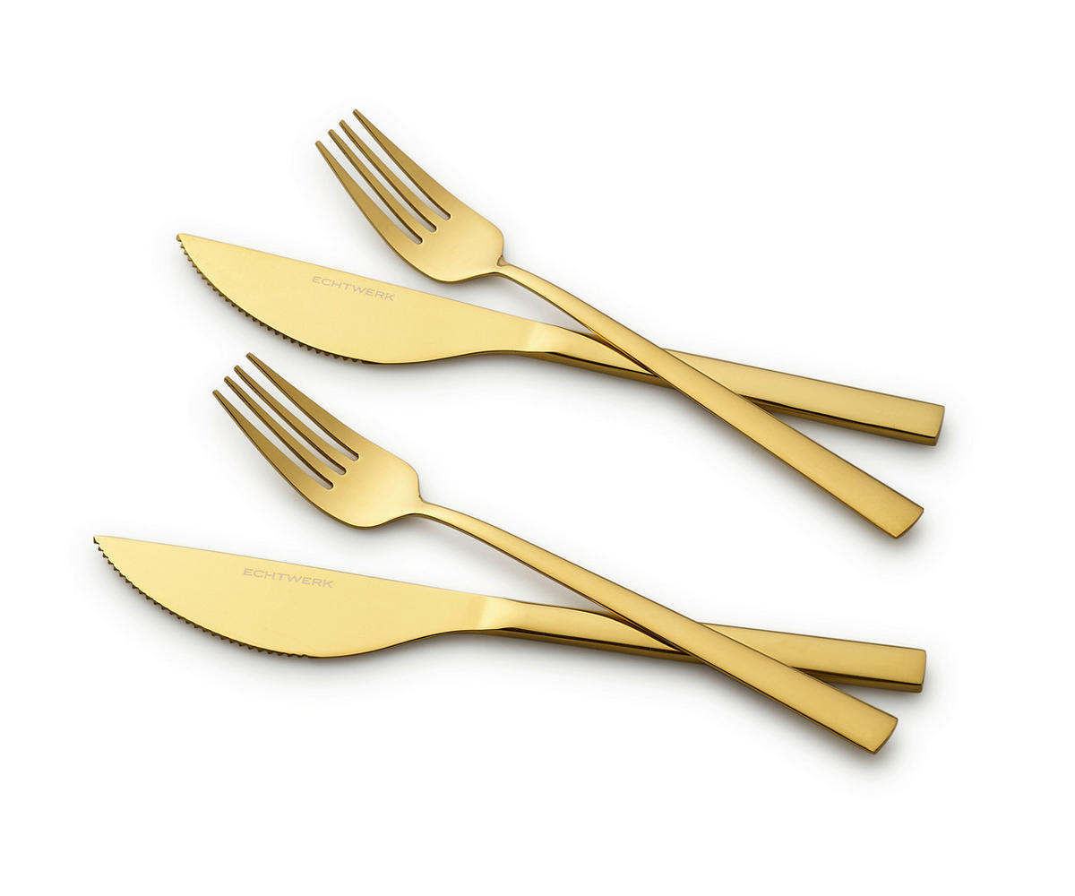 PIZZABESTECK 4-teilig   - Goldfarben, Basics, Metall (23cm) - Echtwerk