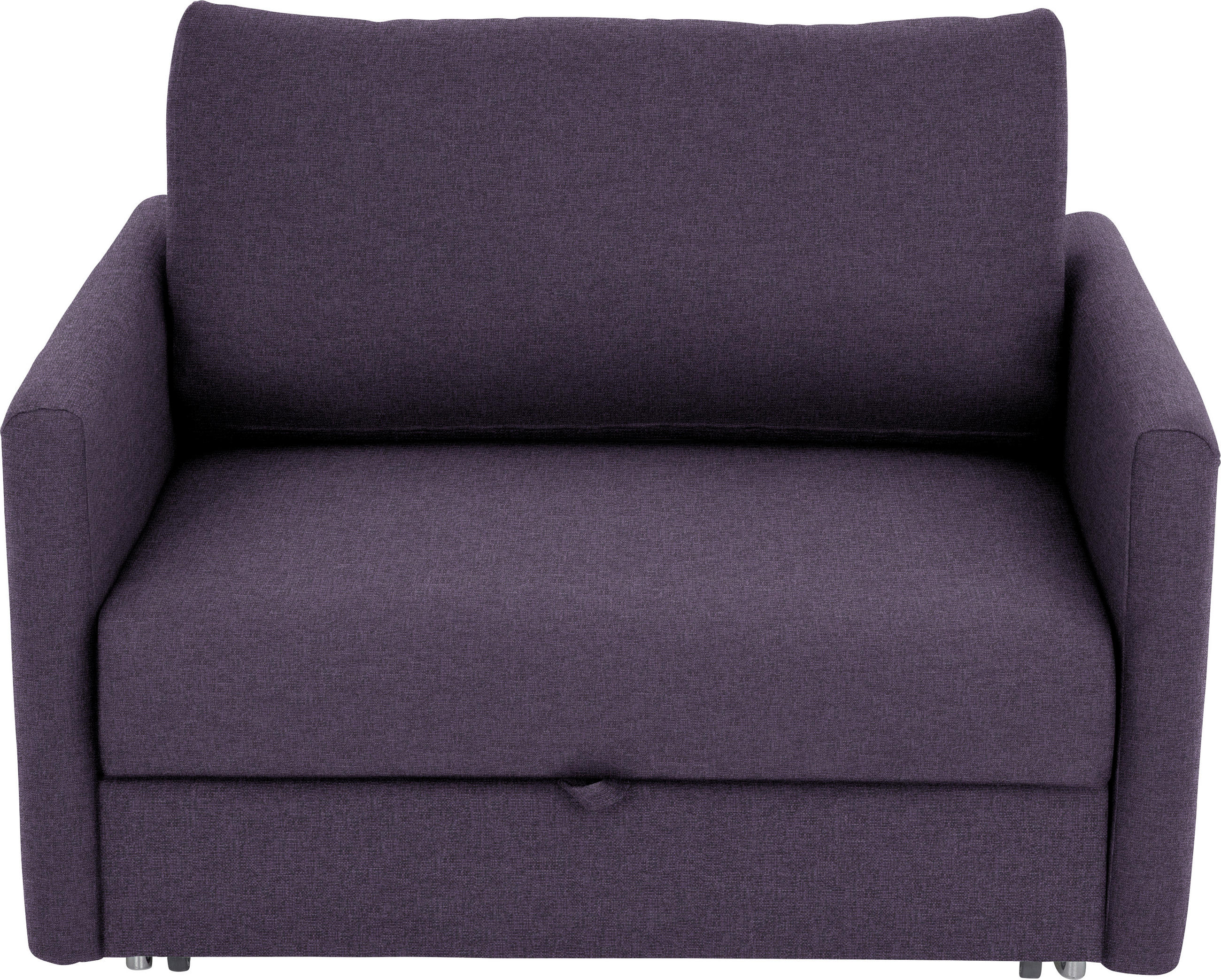 SCHLAFSESSEL in Flachgewebe Violett  - Chromfarben/Violett, Design, Textil/Metall (116/77-88/110-120cm) - Bali