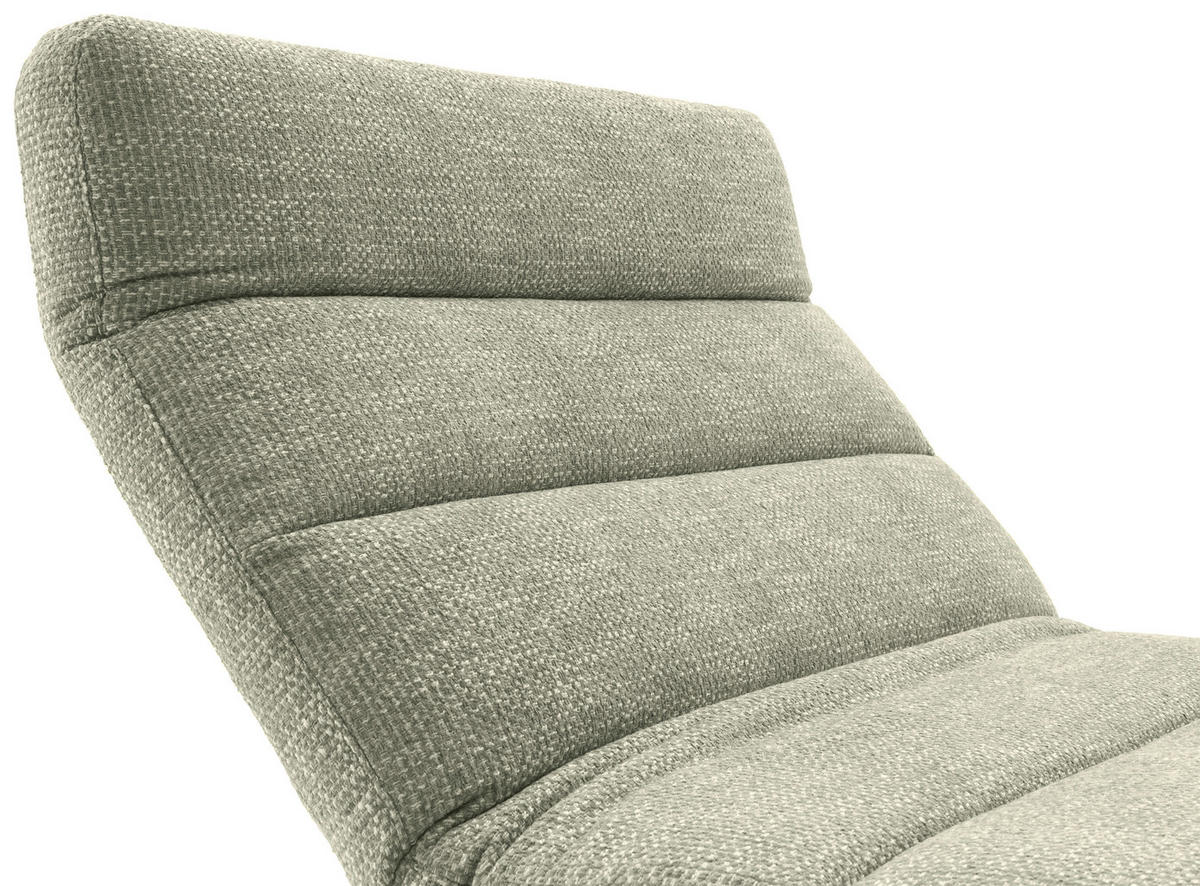 RELAXLIEGE Chenille Hellgrün  - Schwarz/Hellgrün, Design, Textil/Metall (120/54-113/158-198cm) - Pure Home Lifestyle