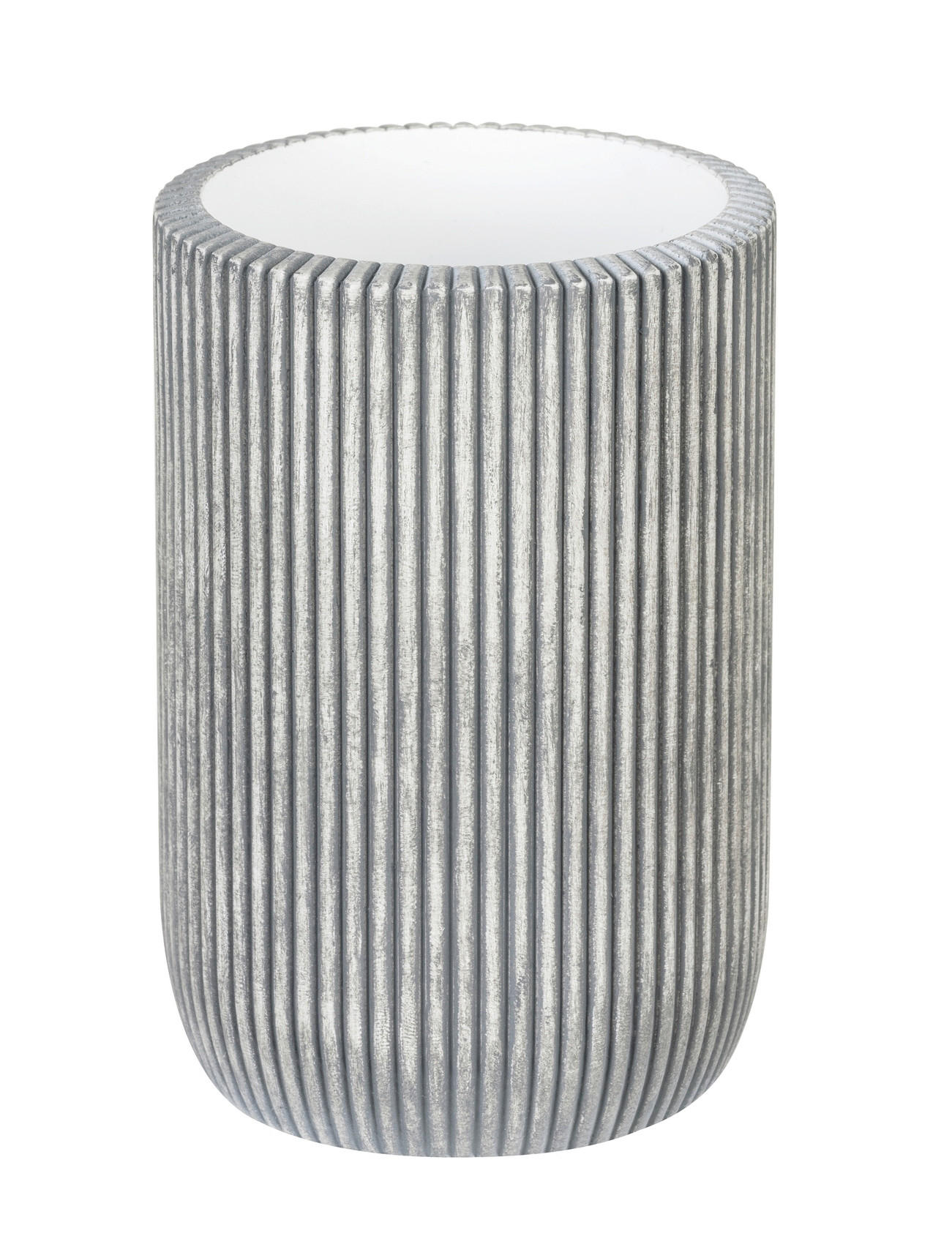 ZAHNPUTZBECHER  - Weiß/Grau, KONVENTIONELL, Kunststoff (7/11,5/7cm) - Schöner Wohnen