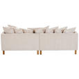 ECKSOFA Beige Chenille  inkl. Rückenkissen, Rücken echt  - Beige/Buchefarben, KONVENTIONELL, Holz/Textil (276/162cm) - Carryhome