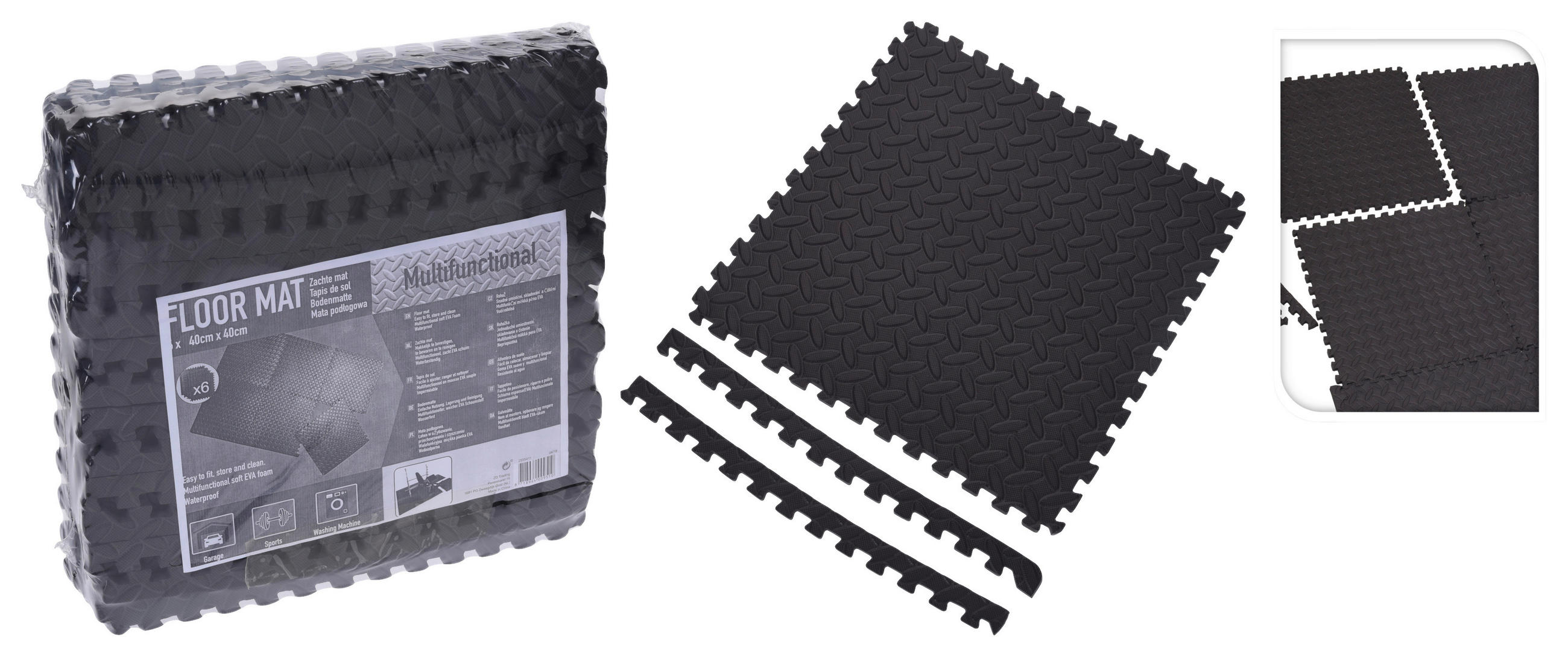 FITNESSMATTEN 6ER SET - KONVENTIONELL, Kunststoff (120/80/1cm)