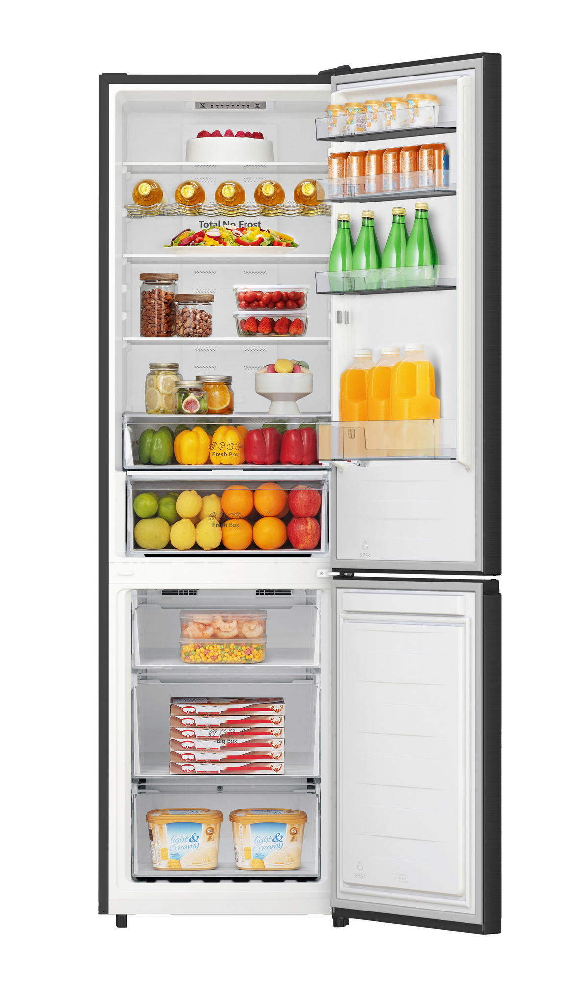 SIDE-BY-SIDE 59,5/201,7/57,9 cm RB440N4AFC  - Schwarz, Trend, Kunststoff/Metall (59,5/201,7/57,9cm) - Hisense