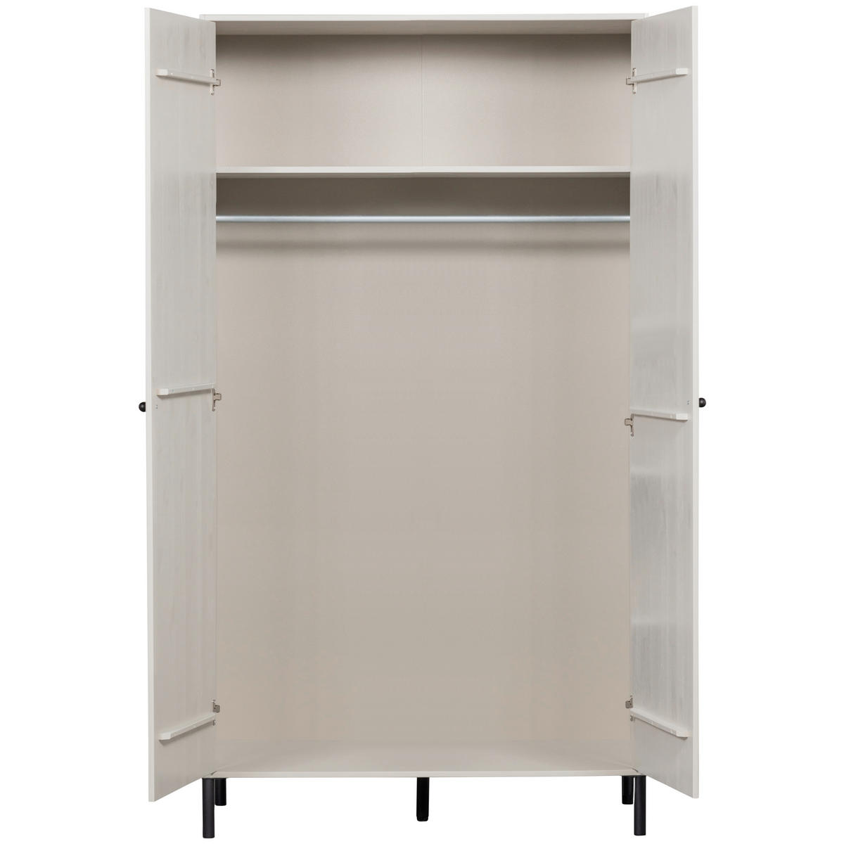 DREHTÜRENSCHRANK  in Grau  - Schwarz/Grau, Basics, Holz/Metall (110/202/58cm) - MID.YOU