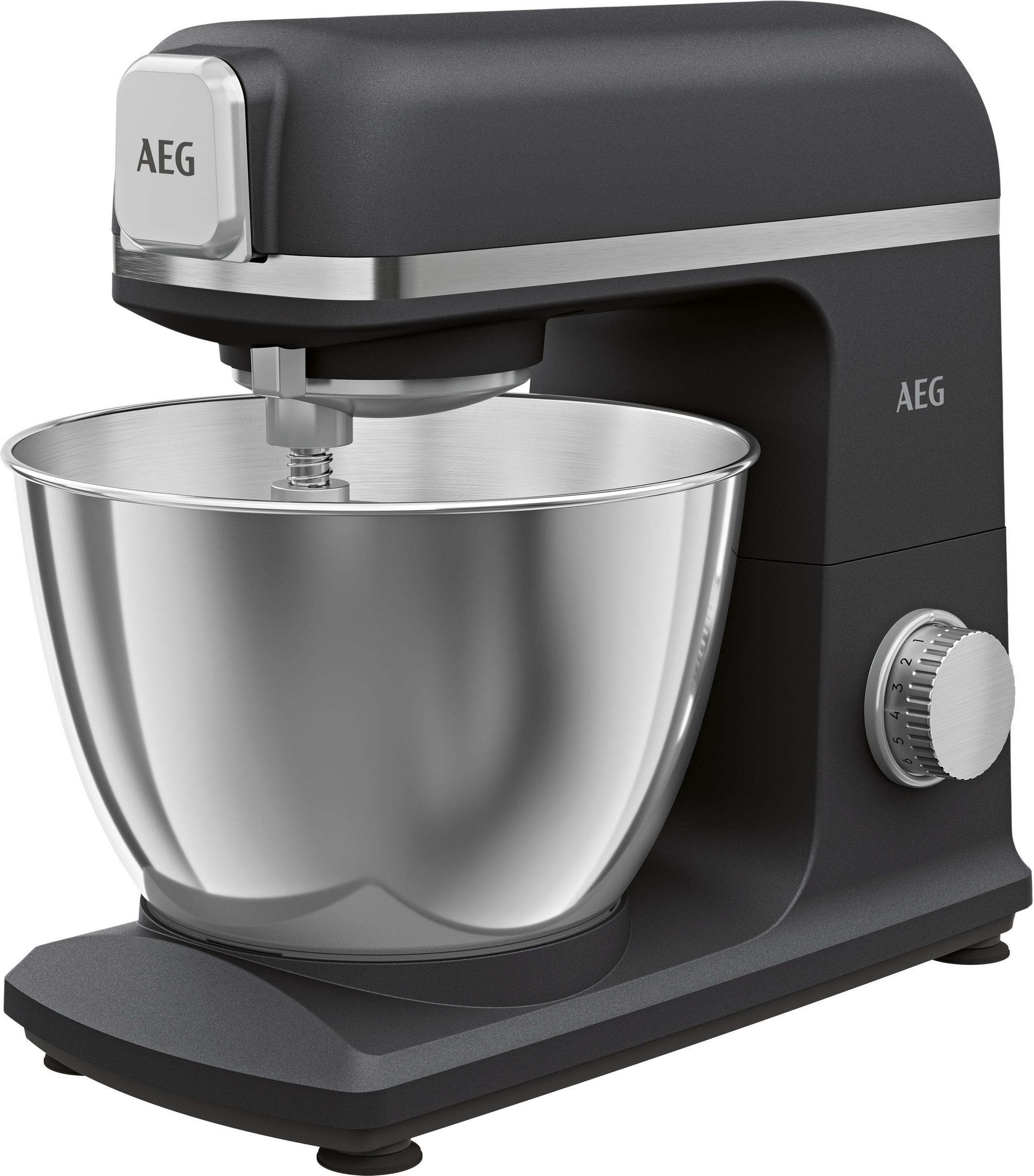 KÜCHENMASCHINE Deli 5 KM5-1-4BPT  - Edelstahlfarben/Schwarz, Basics, Kunststoff/Metall (24,5/33,0/38,0cm) - AEG