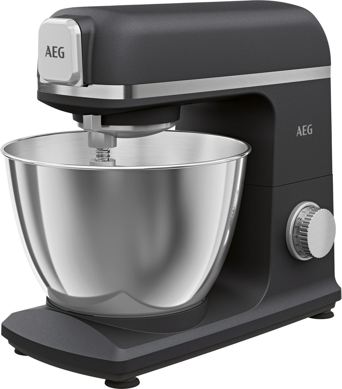 KÜCHENMASCHINE Deli 5 KM5-1-4BPT  - Edelstahlfarben/Schwarz, Basics, Kunststoff/Metall (24,5/33,0/38,0cm) - AEG