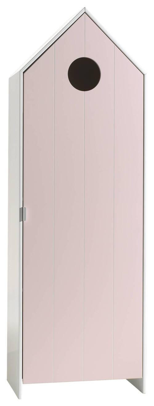 KINDERKLEIDERSCHRANK Weiß, Rosa - Weiß/Rosa, MODERN, Holzwerkstoff (57,6/171,3/37cm) - MID.YOU