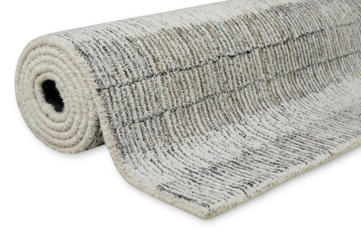 FLACHWEBETEPPICH 80/300 cm Hamptons Forty Creme, Dunkelgrau  - Dunkelgrau/Creme, Design, Textil (80/300cm) - WECON HOME