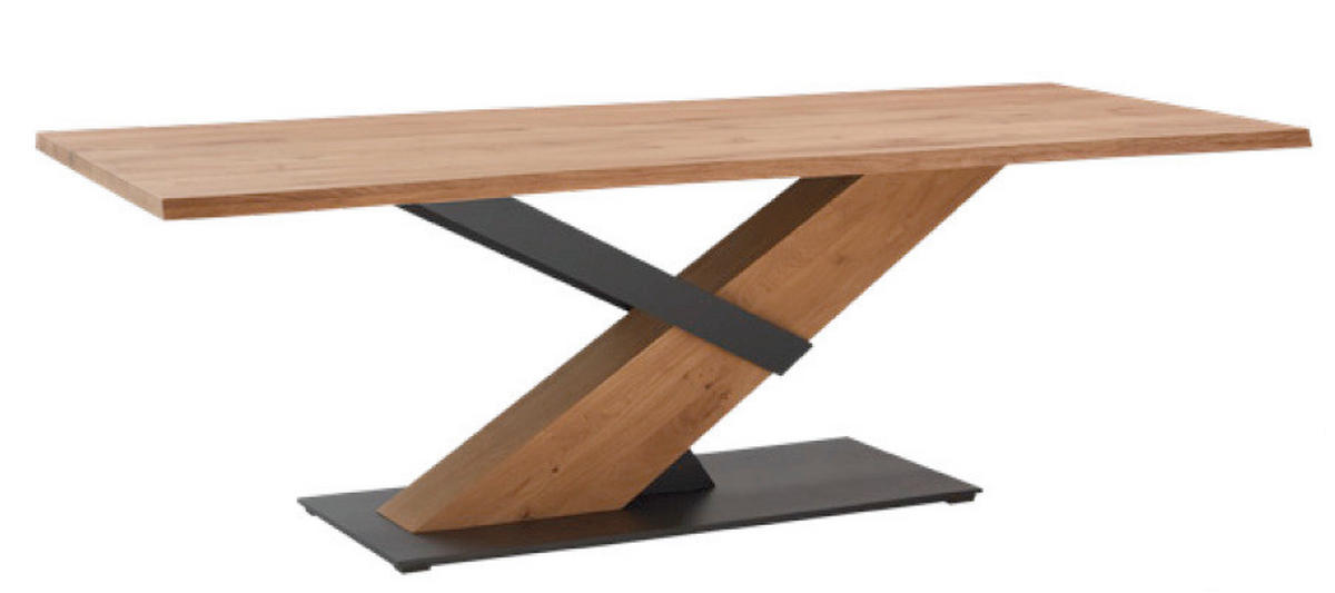 ESSTISCH in Holz, Metall 190/95/76 cm  - Eichefarben/Anthrazit, Natur, Holz/Metall (190/95/76cm) - Valnatura