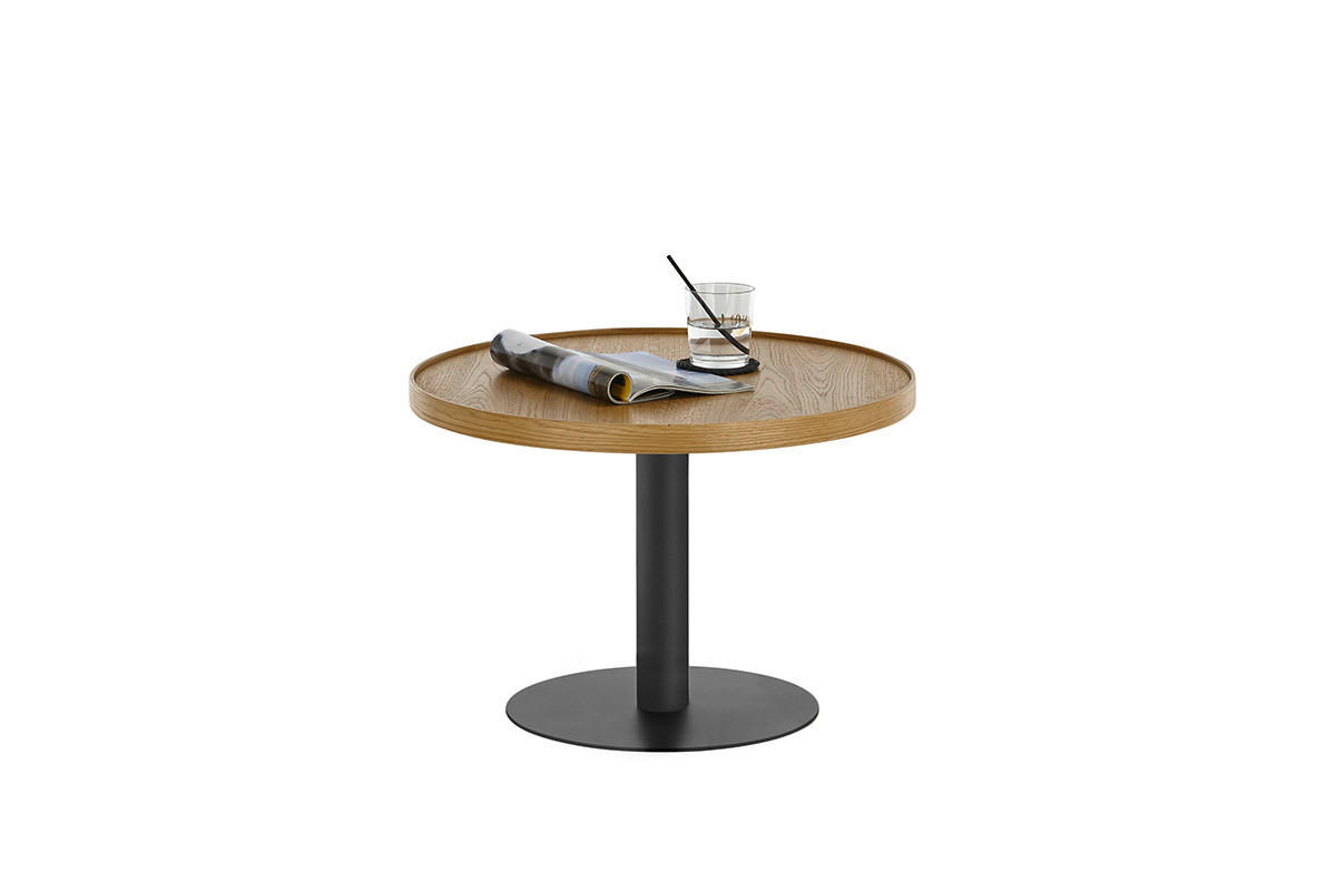 KLUB STOČIĆ  boja hrasta, boja nerđajućeg čelika  - boja hrasta/boja nerđajućeg čelika, Moderno, drvo/metal (60/40cm) - Hom`in