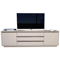COMODĂ JOASĂ 220/64/45 cm  - cașmir/culoare lemn de nuc, Design, material pe bază de lemn (220/64/45cm) - Stylife