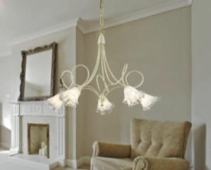 HÄNGELEUCHTE 75/113 cm  - Creme/Weiß, MODERN, Glas/Metall (75/113cm)