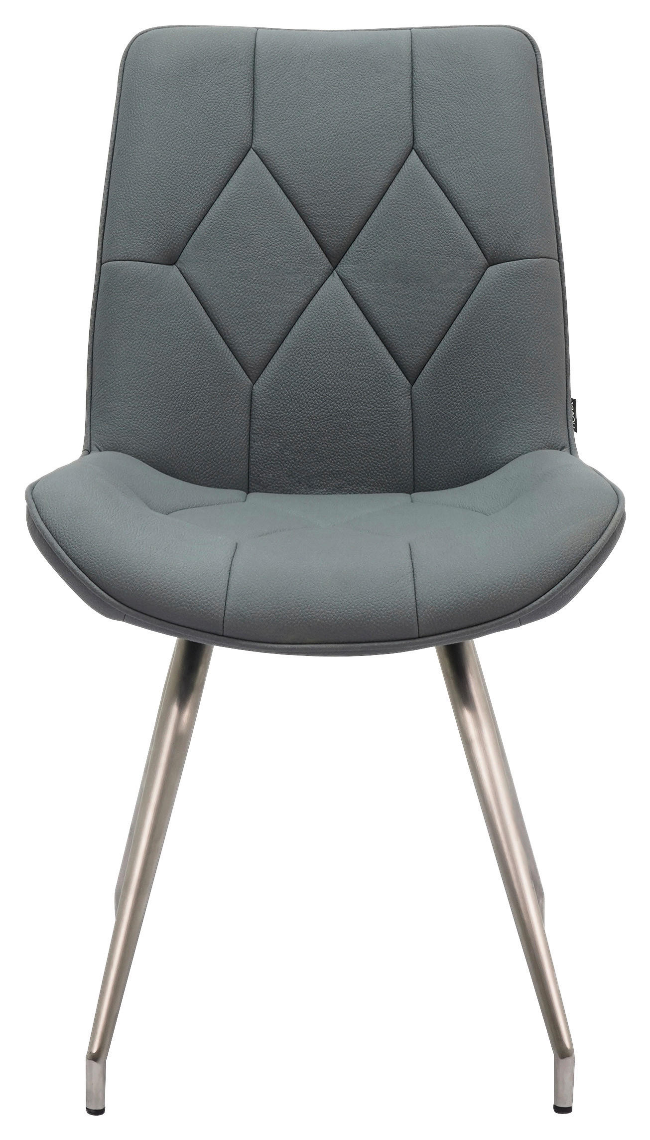 STUHL  in Edelstahl Webstoff Metall, Textil  - Edelstahlfarben/Grau, Design, Textil/Metall (51/89/66cm) - Novel