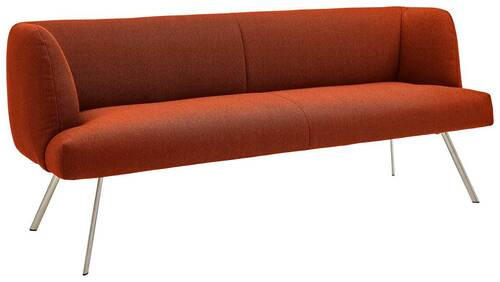SITZBANK 200/87/64 cm Webstoff Edelstahlfarben, Rostfarben  - Edelstahlfarben/Rostfarben, Design, Textil/Metall (200/87/64cm) - Venjakob