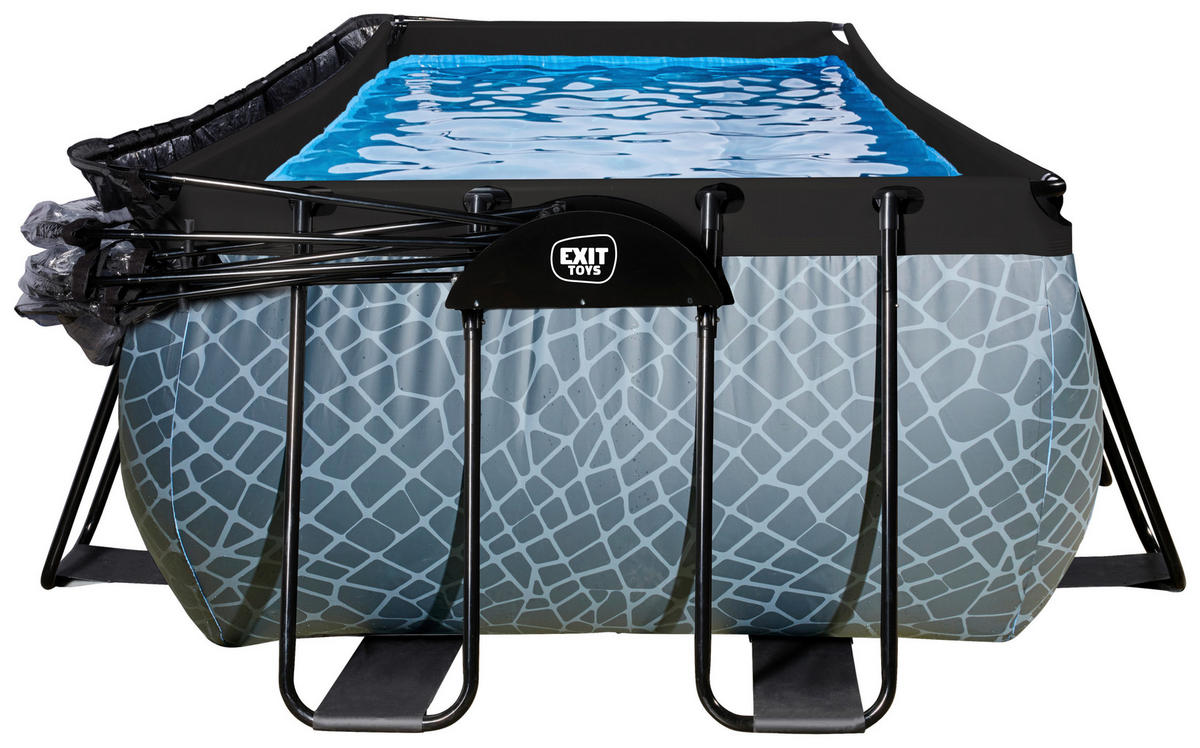 POOL 400/200/100 cm  - Blaugrau, Konventionell, Kunststoff/Metall (400/200/100cm) - EXIT Toys