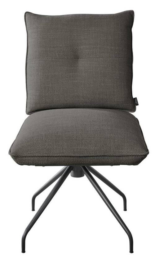 STUHL - Schwarz/Braun, Design, Textil/Metall (50/90/70cm) - Dieter Knoll