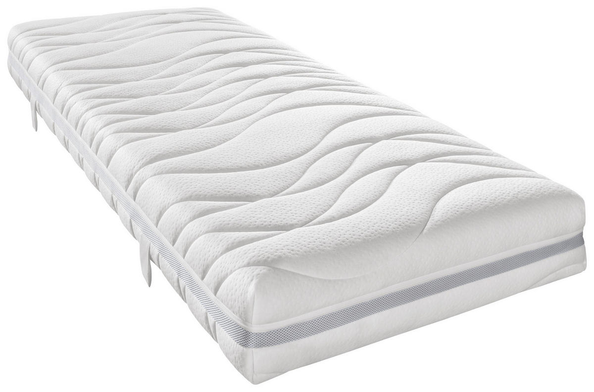 KOMFORTSCHAUMMATRATZE PERFECT TOUCH KS 200/200 cm Höhe ca. 22 cm  - Weiss, Konventionell, Textil (200/200cm) - Sleeptex