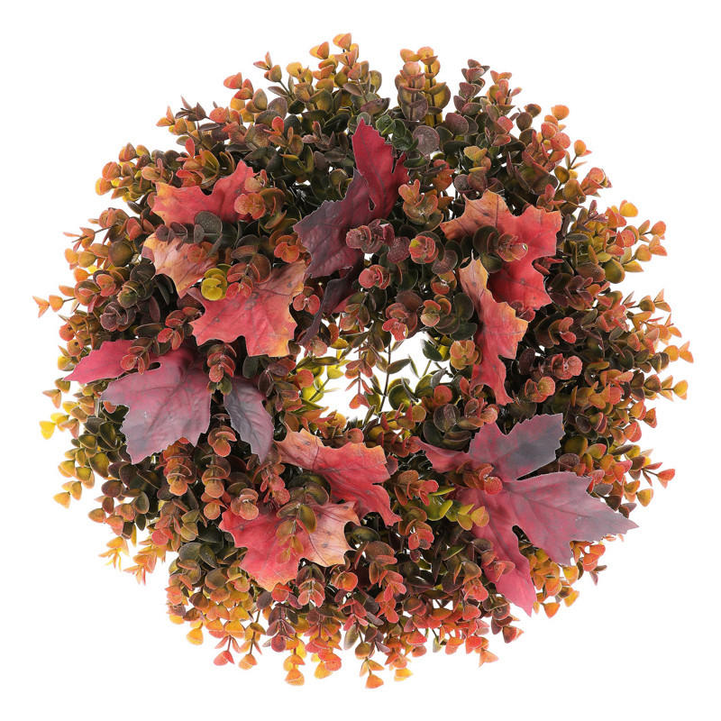 VĚNEC 40 cm - červená, Natur, plast (40cm)