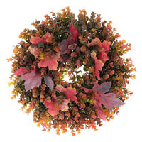 VĚNEC 40 cm - červená, Natur, plast (40cm)