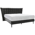 BOXSPRINGBETT 180/200 cm  in Schwarz  - Schwarz, Design, Leder/Holz (180/200cm) - Esposa