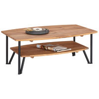 COUCHTISCH in Holz 110/70/43 cm  - Eichefarben/Schwarz, Design, Holz/Metall (110/70/43cm) - Linea Natura
