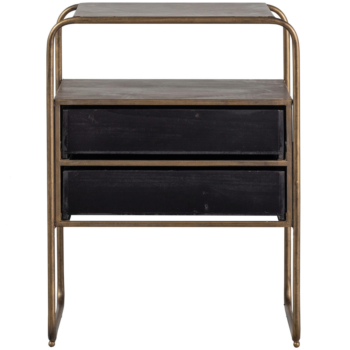 NACHTTISCH  in Messingfarben  - Messingfarben/Schwarz, Design, Holz/Metall (45/38/62cm) - Livetastic