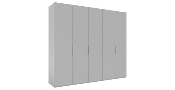 DREHTÜRENSCHRANK 250/223/62 cm 5-türig Grau - Alufarben/Grau, KONVENTIONELL, Glas/Holzwerkstoff (250/223/62cm) - Novel