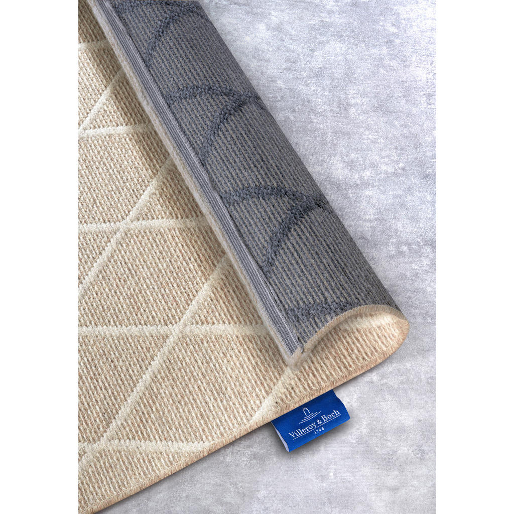 Thumbnail - Villeroy & Boch Webteppich Kollektion 1843, Beige, Textil, Raute, rechteckig, 160x230 cm, Oeko-Tex® Standard 100, für Fu...