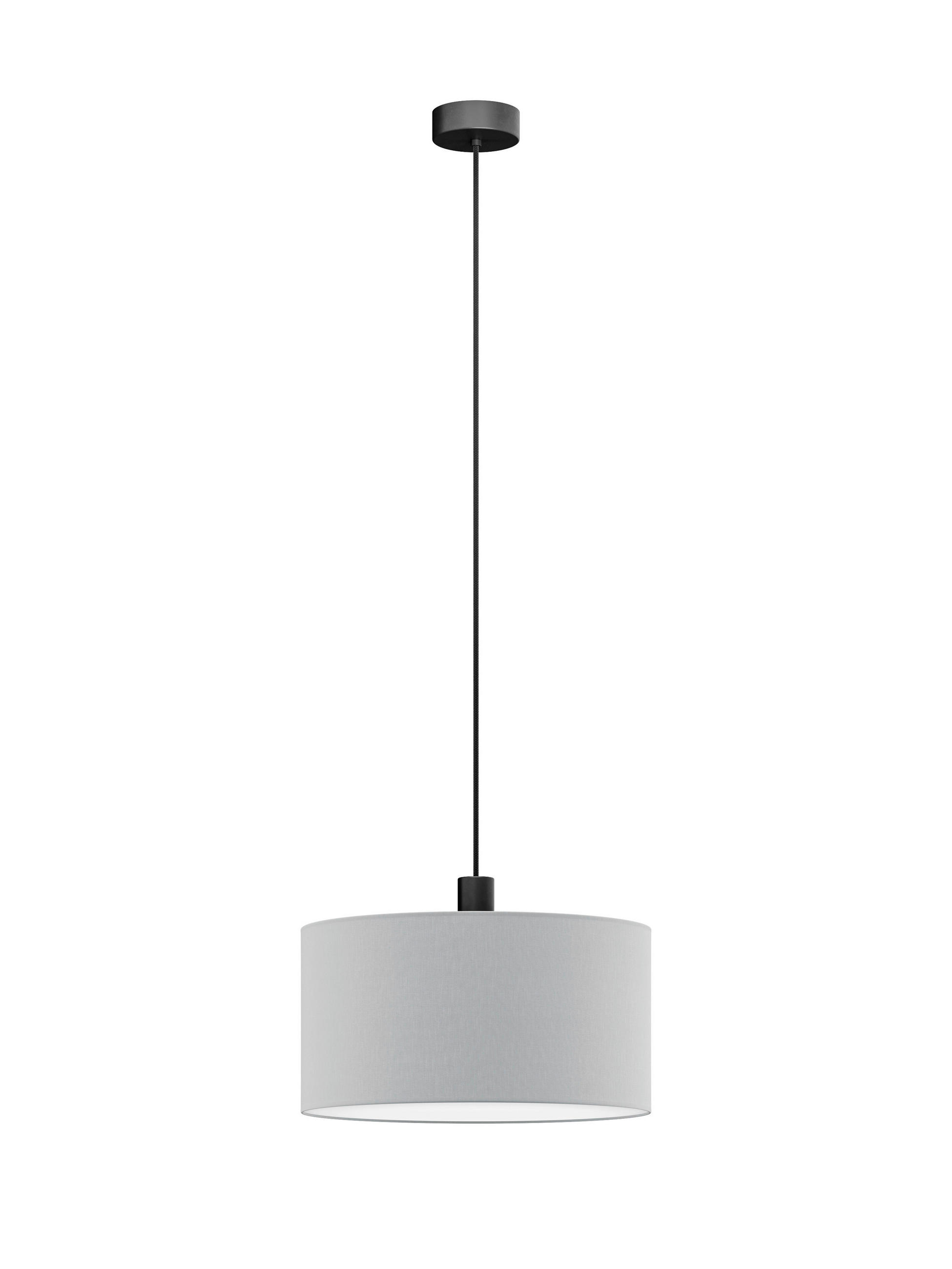 FÜGGŐLÁMPA 50/130 cm  - világosszürke, Basics, műanyag/textil (50/130cm)