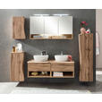 MIDISCHRANK 30/130/35 cm - Eiche Wotan/Silberfarben, Natur, Holzwerkstoff/Kunststoff (30/130/35cm) - Xora
