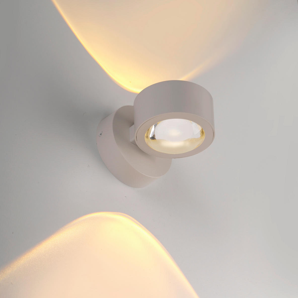 LED-WANDLEUCHTE 12,4/9/9 cm   - Sandfarben, Design, Kunststoff/Metall (12,4/9/9cm) - Schöner Wohnen