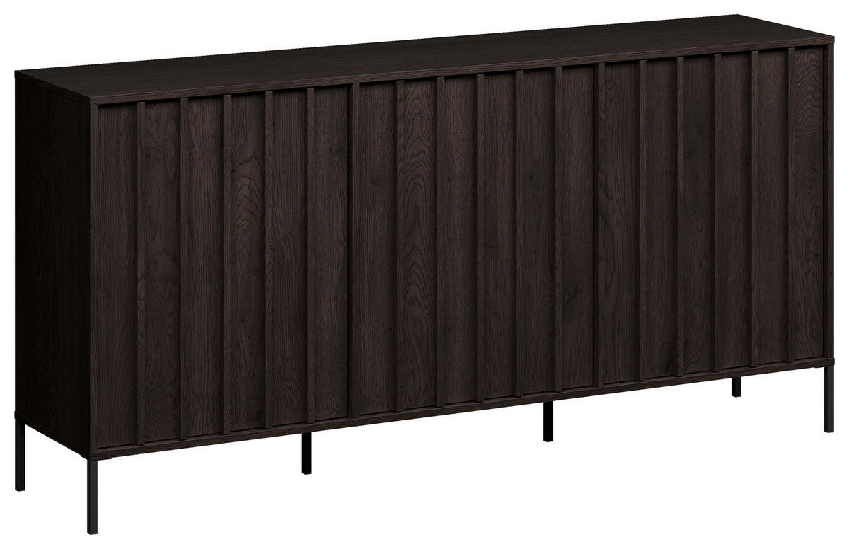 SIDEBOARD 180/88,2/40 cm  - Wengefarben/Schwarz, Design, Holz/Metall (180/88,2/40cm) - MID.YOU