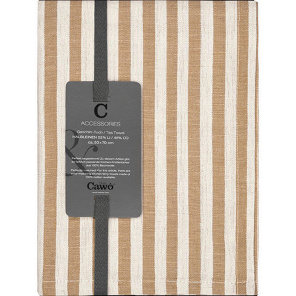 GESCHIRRTUCH Naturfarben, Beige  - Beige/Naturfarben, Basics, Textil (50/70cm) - Cawoe