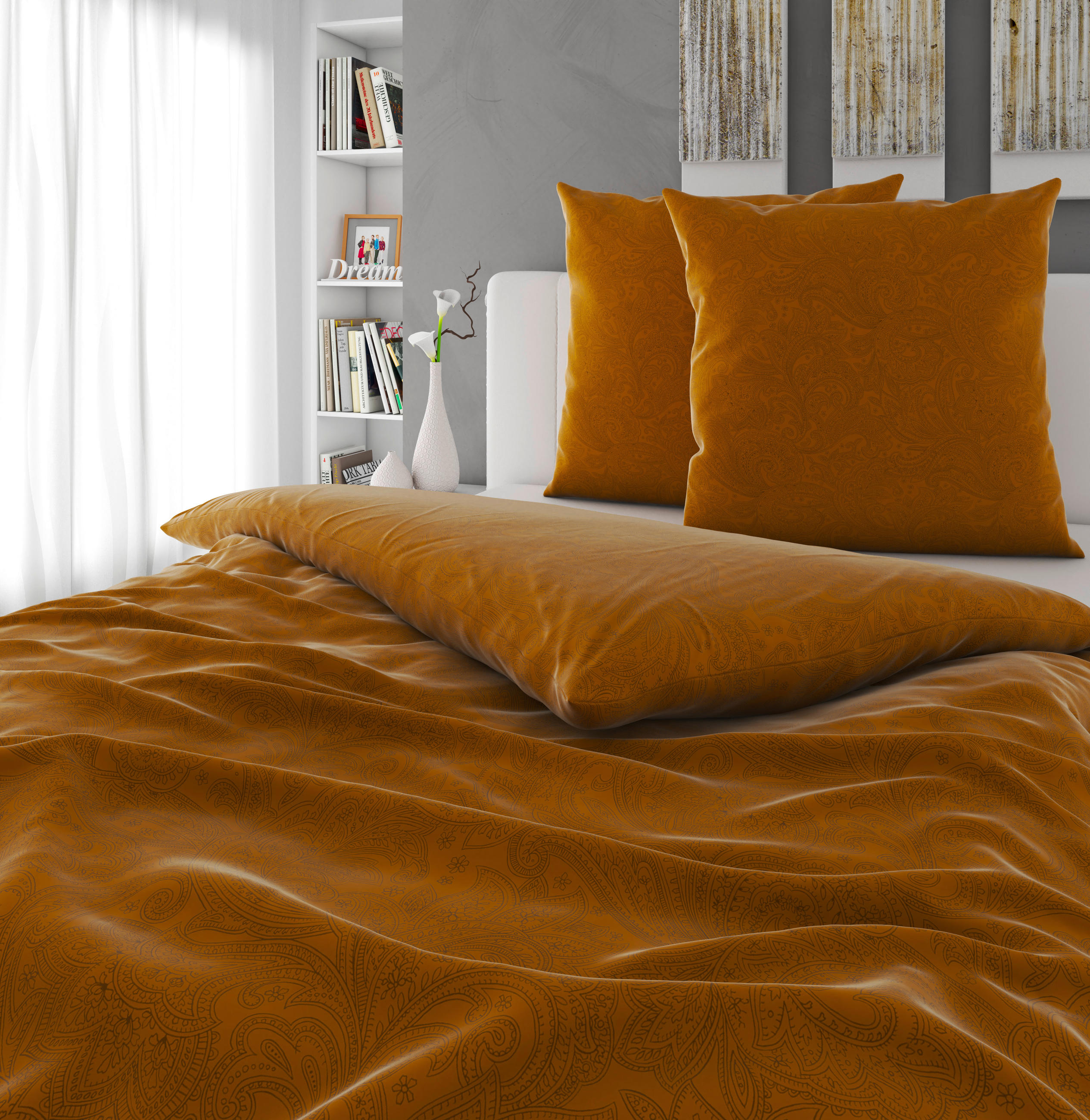BETTWÄSCHE Satin 200/200 cm  - Goldfarben, Textil (200/200cm) - Novel