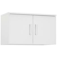 AUFSATZSCHRANK 72/43/36 cm, Weiß  - Silberfarben/Weiß, Basics, Holzwerkstoff/Kunststoff (72/43/36cm) - Xora