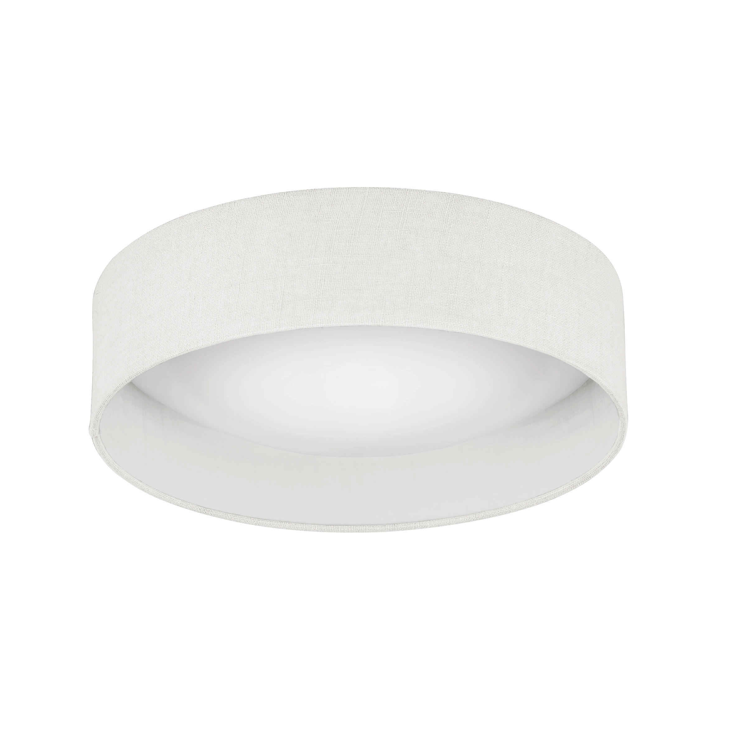 LED-DECKENLEUCHTE Linus 40 cm  - Sandfarben/Weiß, Design, Glas/Textil (40cm)