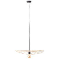 VISEČA NIHALNA SVETILKA        60/120 cm     52 W E27 - črna/naravne barve, Basics, kovina/naravni materiali (60/120cm)