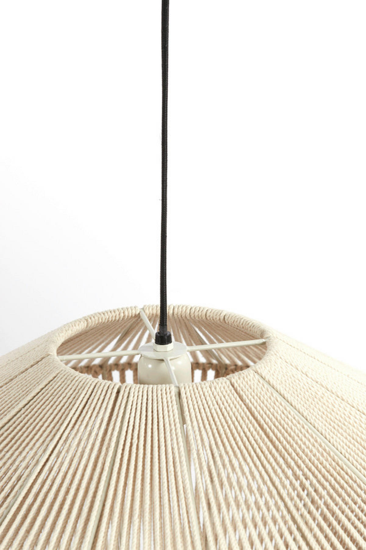 HÄNGELEUCHTE Felida 53/37 cm   - Creme, Basics, Textil/Metall (53/37cm) - Light & Living