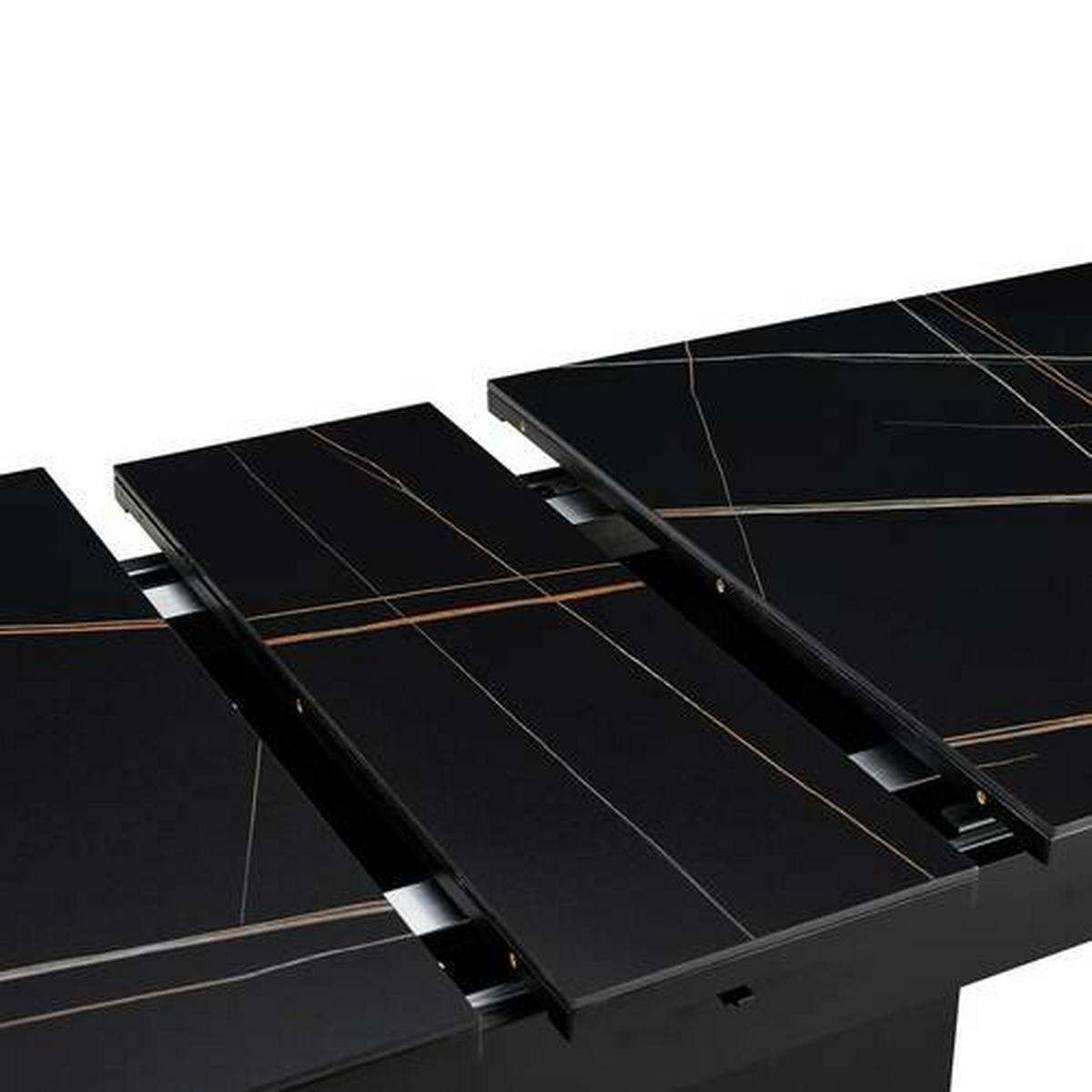 SOFFBORD i metall, keramik 125-150/49,5-79/70 cm  - svart, Design, metall/keramik (125-150/49,5-79/70cm) - Livetastic