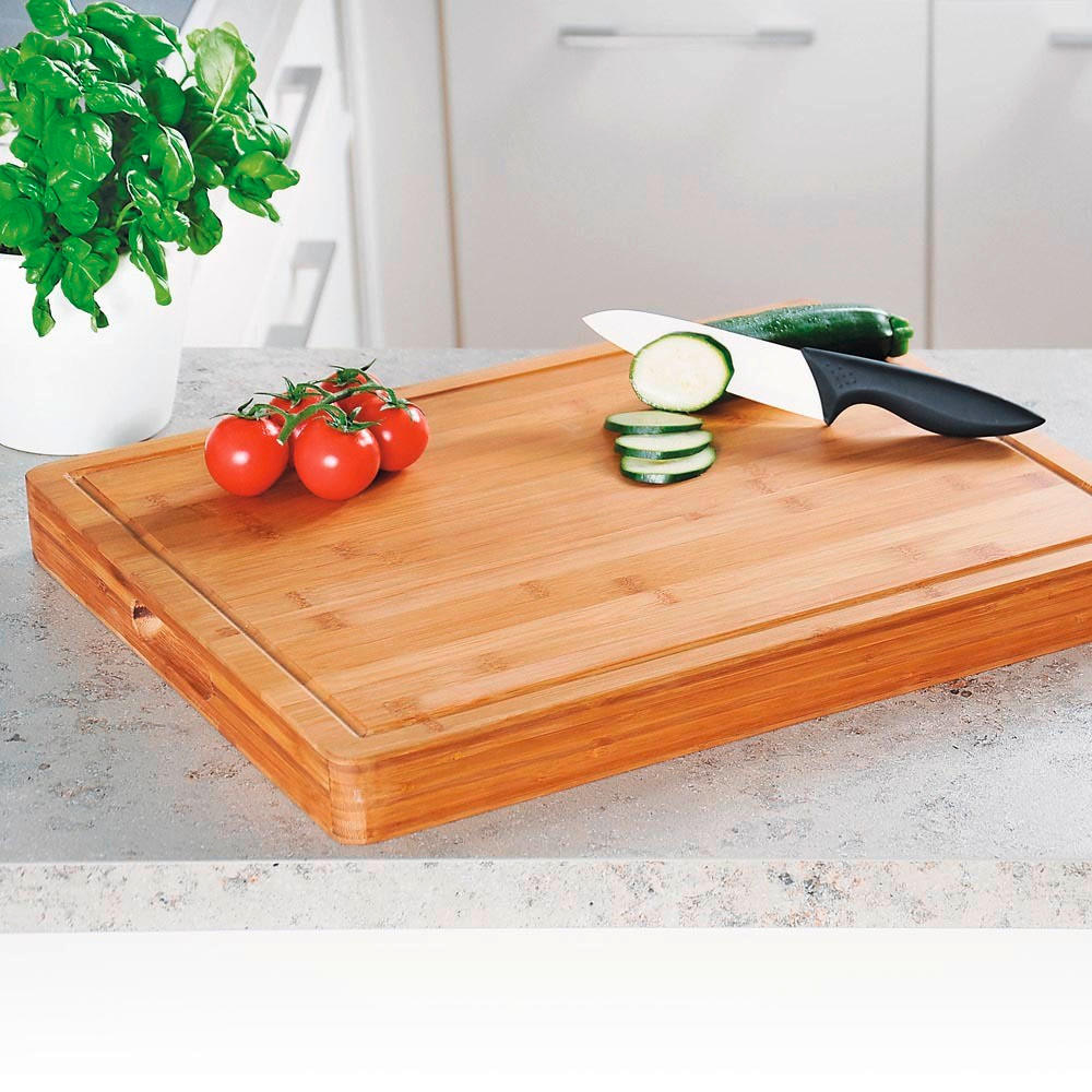 SCHNEIDEBRETT Naturmaterialien  - Hellbraun, Basics, Naturmaterialien (50/40/5cm) - Kesper