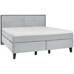 BOXSPRINGBETT 160/200 cm  in Mintgrau  - Mintgrau/Schwarz, Design, Holz/Textil (160/200cm) - Hom`in