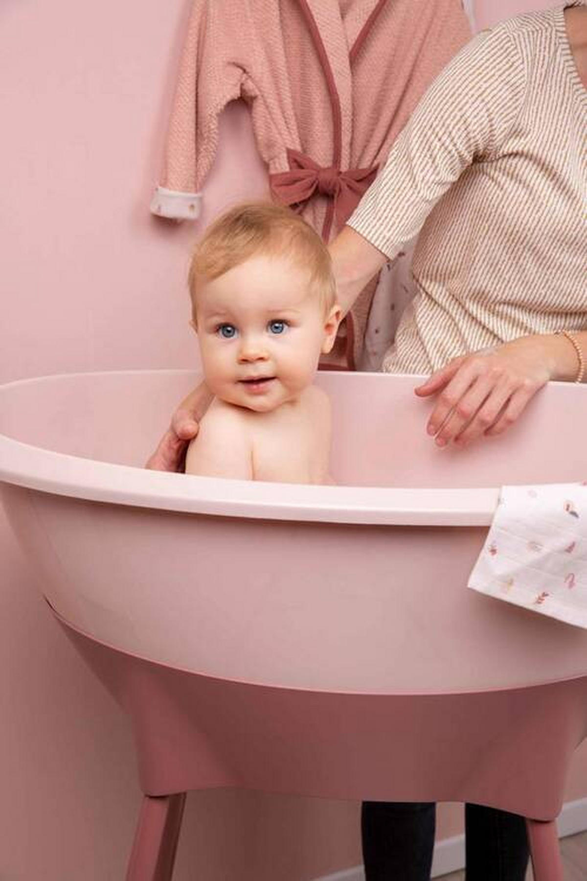 Luma Badewanne und Pflegeset luma  - Bordeaux/Hellrosa, Basics, Kunststoff/Metall (79,5/40/46cm) - Luma