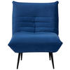 SESSEL Samt Blau    - Blau/Schwarz, MODERN, Textil/Metall (75/92/87cm) - MID.YOU